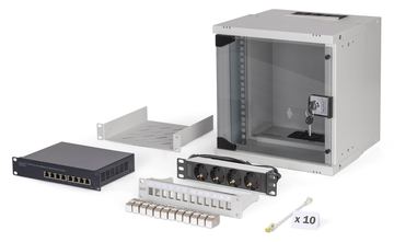DIGITUS Netzwerk-Set SOHO Pro, 254 mm (10) - 6HE, 315 x 300 mm (B x T) von LumaTech