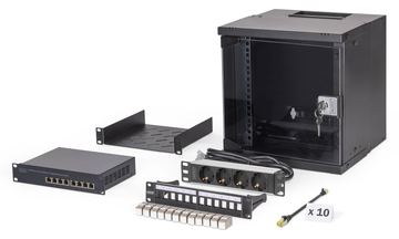 DIGITUS Netzwerk-Set SOHO Pro, 254 mm (10) - 6HE, 315 x 300 mm (B x T) von LumaTech