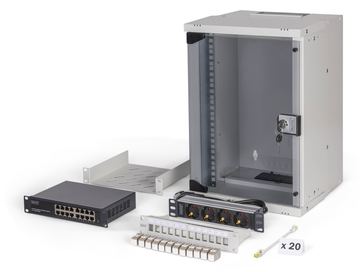 DIGITUS Netzwerk-Set SOHO Pro, 254 mm (10) - 9HE, 315 x 300 mm (B x T) von LumaTech