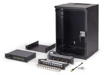 DIGITUS Netzwerk-Set SOHO Pro, 254 mm (10) - 9HE, 315 x 300 mm (B x T) von LumaTech