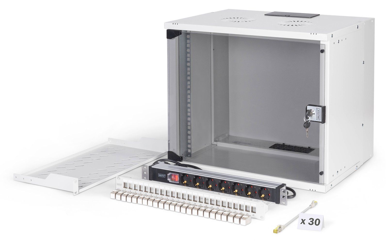 DIGITUS Netzwerk-Set SOHO Pro, 483 mm (19) - 9HE, 540 x 400 mm (B x T)