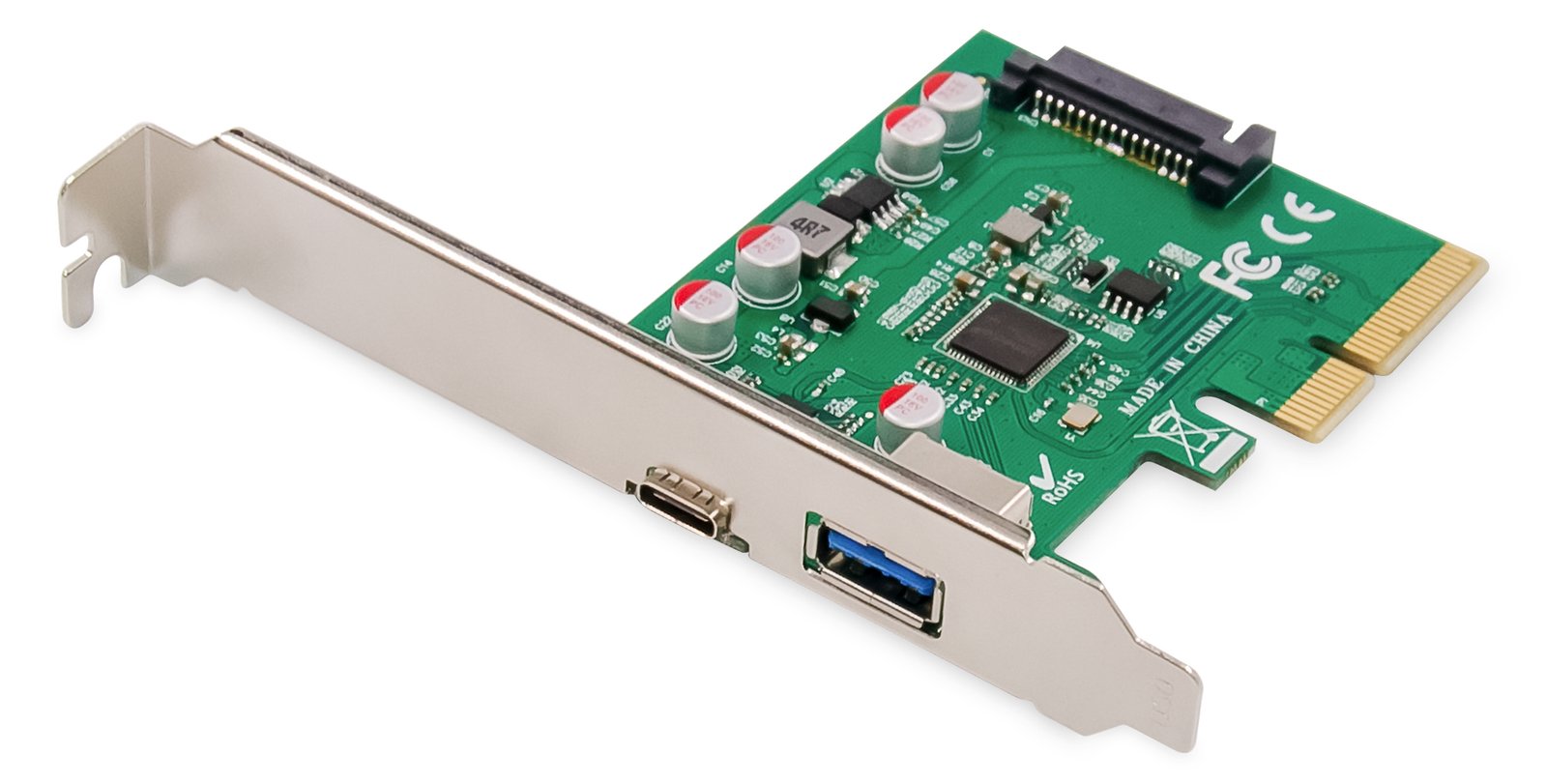 DIGITUS PCIe Karte, USB Type-C + USB A