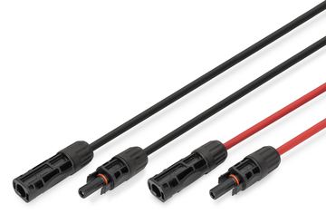 DIGITUS Solarkabel Verlängerung 5m , 4mm², MC4-Anschluss, PV-Kabel 1500V DC, UV-beständig & wetterfest - Schwarz/Rot von LumaTech