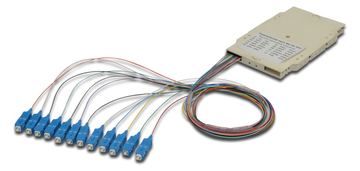 DIGITUS Spleißkassette mit 12 Pigtails, vormontiert, SC, OM4 von LumaTech