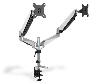 DIGITUS Universal Dual Monitorhalter mit Gasdruckfeder und Klemmbefestigung von LumaTech
