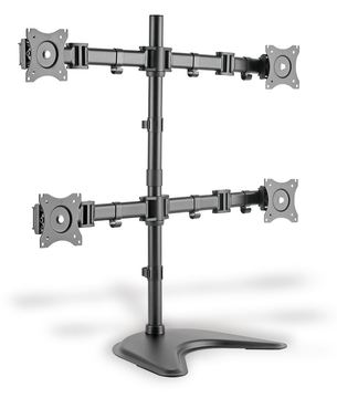 DIGITUS Universelle Vierfach Monitor Halter mit Stand-/ Klemm-Montage von LumaTech