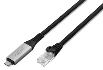 DIGITUS USB-C 3.2 Gen1 - RJ45 Ethernet Kabel, 1Gbit/s, 15m von LumaTech