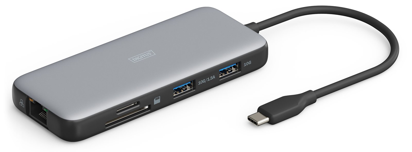 DIGITUS USB-C Docking Station 8-Port HDMI USB RJ45 SD