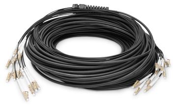 DIGITUS Vorkonfektionierte Glasfaser Universal Breakout Kabel, Multimode OM4, 12 Fasern, LC/UPC - LC/UPC von LumaTech