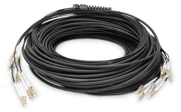 DIGITUS Vorkonfektionierte Glasfaser Universal Breakout Kabel, Multimode OM4, 8 Fasern, LC/UPC - LC/UPC von LumaTech