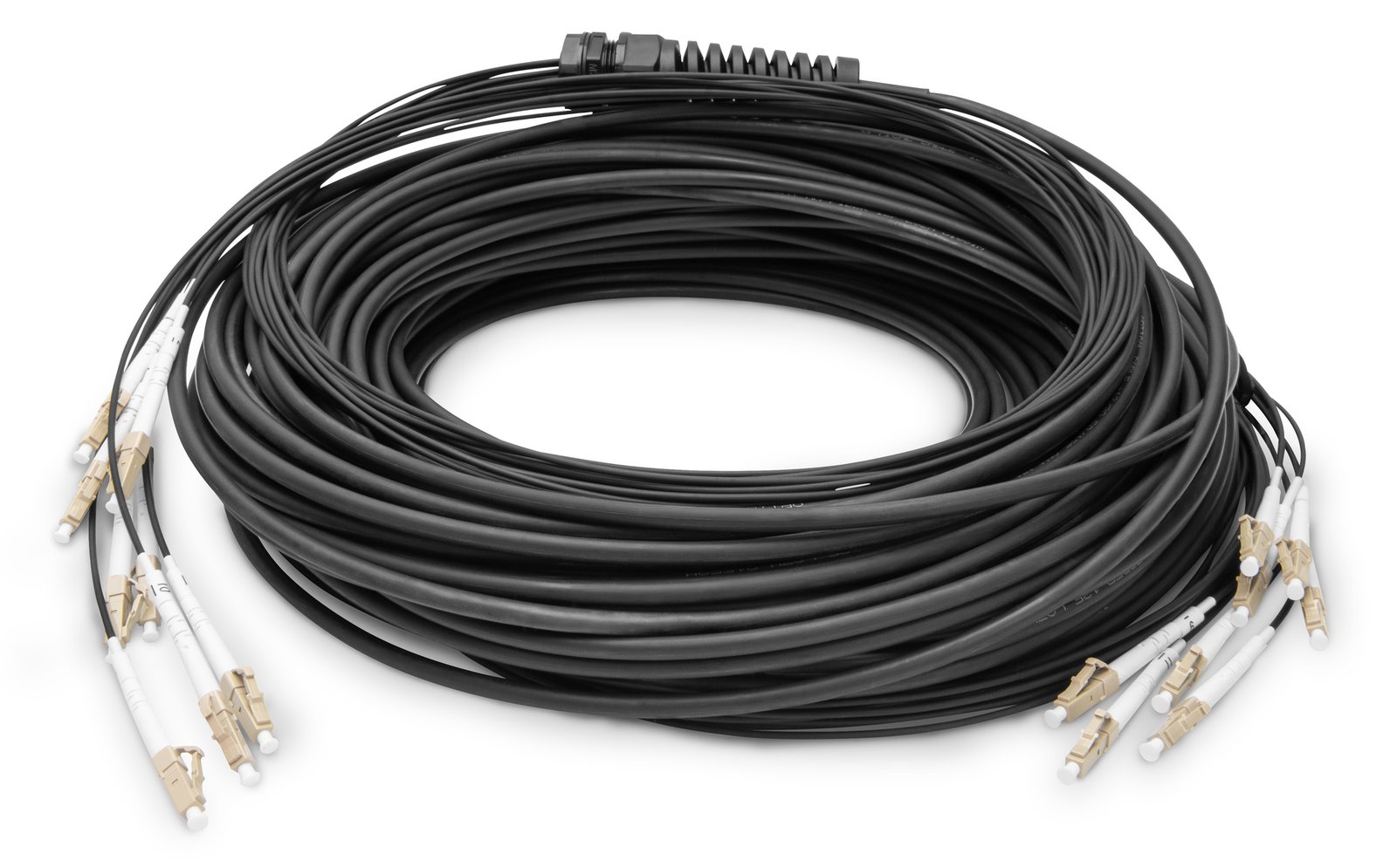 DIGITUS Vorkonfektionierte Glasfaser Universal Breakout Kabel, Multimode OM4, 8 Fasern, LC/UPC - LC/UPC