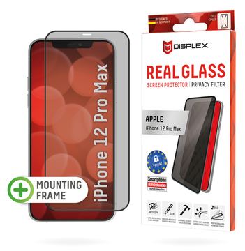 DISPLEX Privacy Panzerglas (10H) für Apple iPhone 12 Pro Max - Privacy Filter - hüllenfreundlich - Kratzresistent von LumaTech