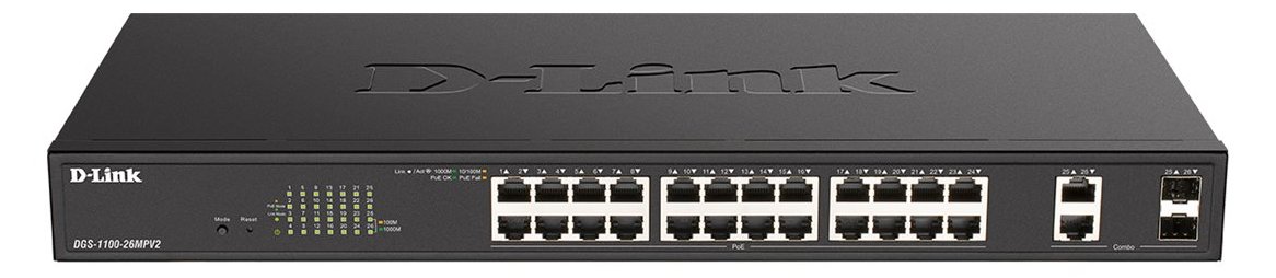 D-Link DGS 1100-26MPV2 - Switch - Smart - 24 x 10/100/1000 (PoE)