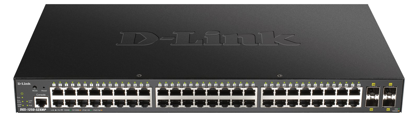 D-Link DGS 1250-52XMP - Switch - L3 Lite - Smart - 48 x 10/100/1000 (PoE)