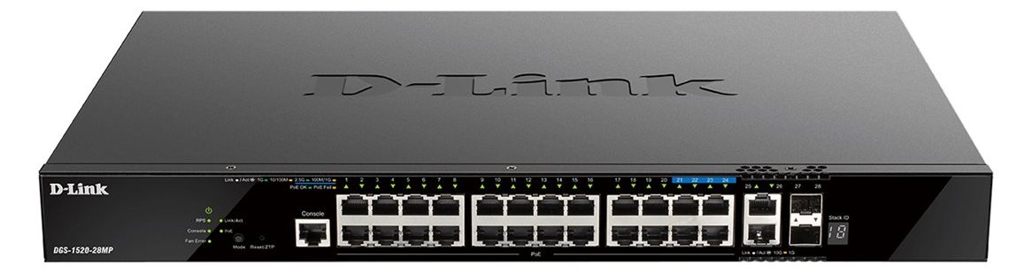 D-Link DGS 1520-28MP - Switch - L3 - Smart - 20 x 10/100/1000 (PoE+)
