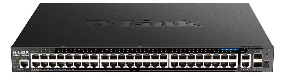 D-Link DGS 1520-52MP - Switch - L3 - Smart - 44 x 10/100/1000 (PoE+)
