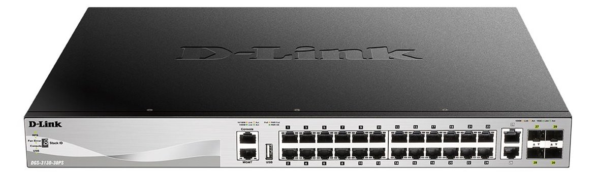 D-Link DGS 3130-30PS - Switch - L3 Lite - managed - 24 x 10/100/1000 (PoE+)