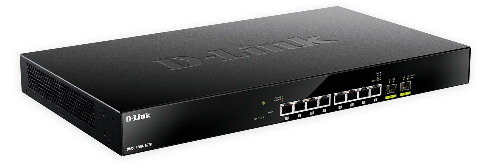 D-Link DMS 1100-10TP - Switch - Smart - 8 x 100/1000/2.5G (PoE+)