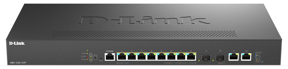 D-Link DMS 1250-12TP - Switch - L2+ - Smart - 8 x 10/100/1000/2.5G (PoE+)