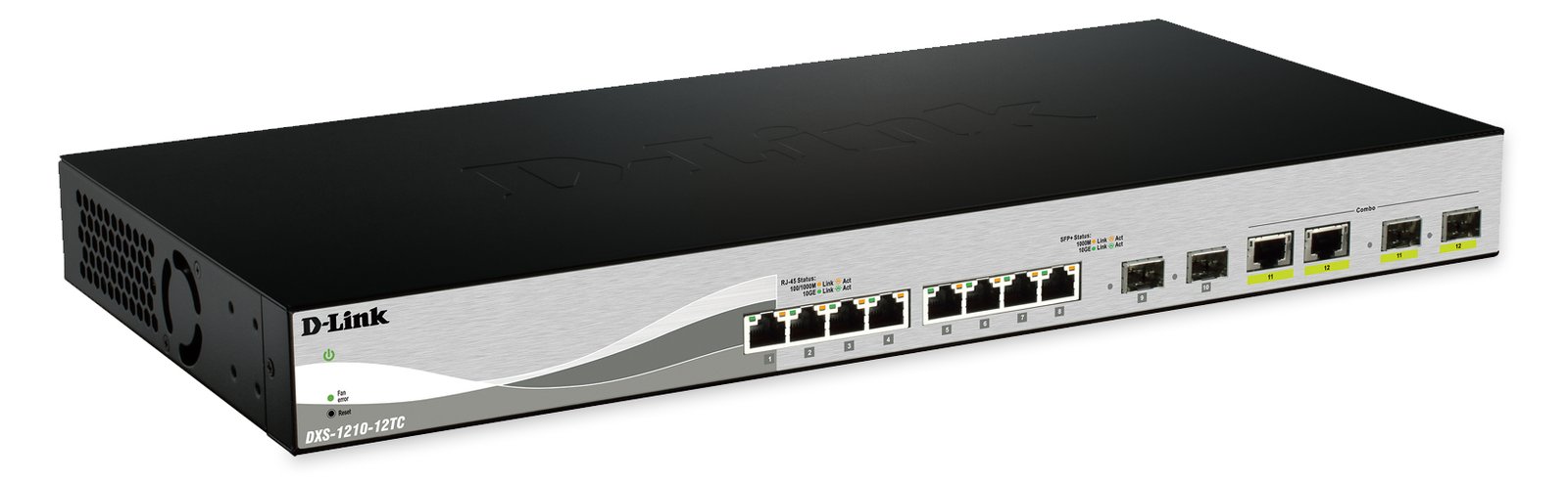 D-Link DXS 1210-12SC - Switch - Smart - 10 x 10 Gigabit SFP+ + 2 x combo 10 Gigabit SFP+/RJ-45