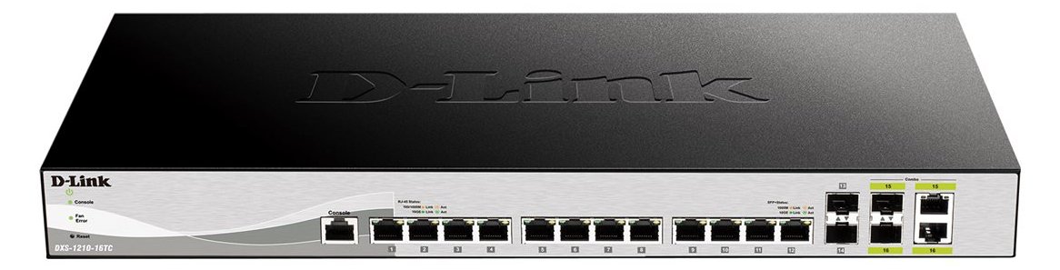 D-Link DXS 1210-16TC - Switch - Smart - 12 x 10GBase-T + 2 x SFP+ + 2 x C 10 G-Bit SFP+