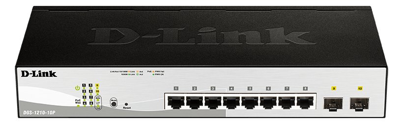 D-Link PoE Switch DGS-1210-10P 10 Port - Switch - 1 Gbps