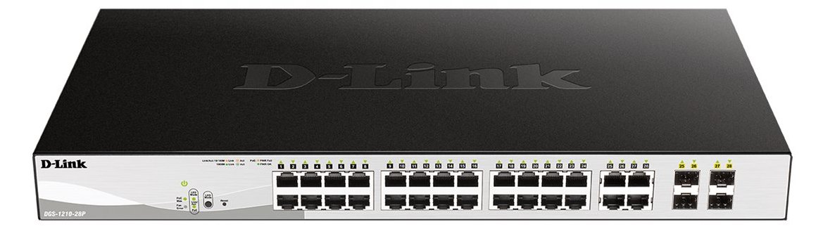 D-Link PoE Switch DGS-1210-28P 28 Port - Switch - Glasfaser (LWL)