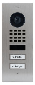 Doorbird D1102V IP Vid. Türst. V4A Edels. 2Ruftasten Unterputz von LumaTech