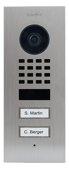 Doorbird D1102V IP Vid. Türst. V4A Edels. 2Ruftasten Unterputz