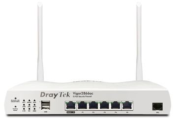 Draytek Vigor 2866Vac - Wi-Fi 5 (802.11ac) - Dual-Band (2,4 GHz/5 GHz) - Eingebauter Ethernet-Anschluss - ADSL - Weiß von LumaTech