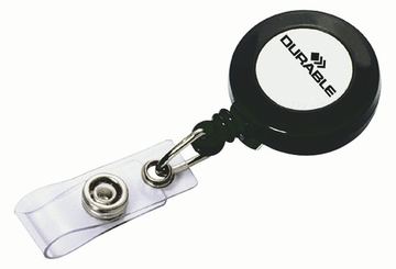 Durable Ausweishalter - holzkohlefarben  (Packung mit 10)