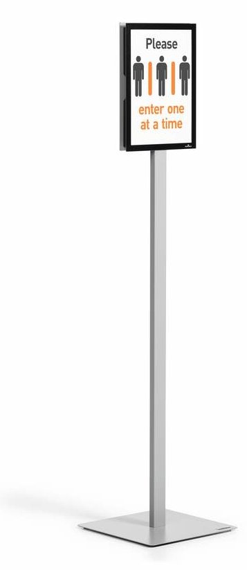 Durable INFO STAND BASIC A4 1 ST 501257 (501257) - Informationsstand - A4 - Metall - Kunststoff - Grau - 21 cm - 29,7 cm