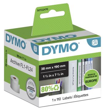 Dymo Esselte - Weiß - 110) Etiketten - für DYMO LabelWriter EL40 von LumaTech