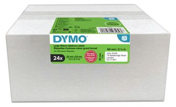 Dymo Etiketten f.Ruecksendeadressen 24 Rollen a 500 Etiketten von LumaTech