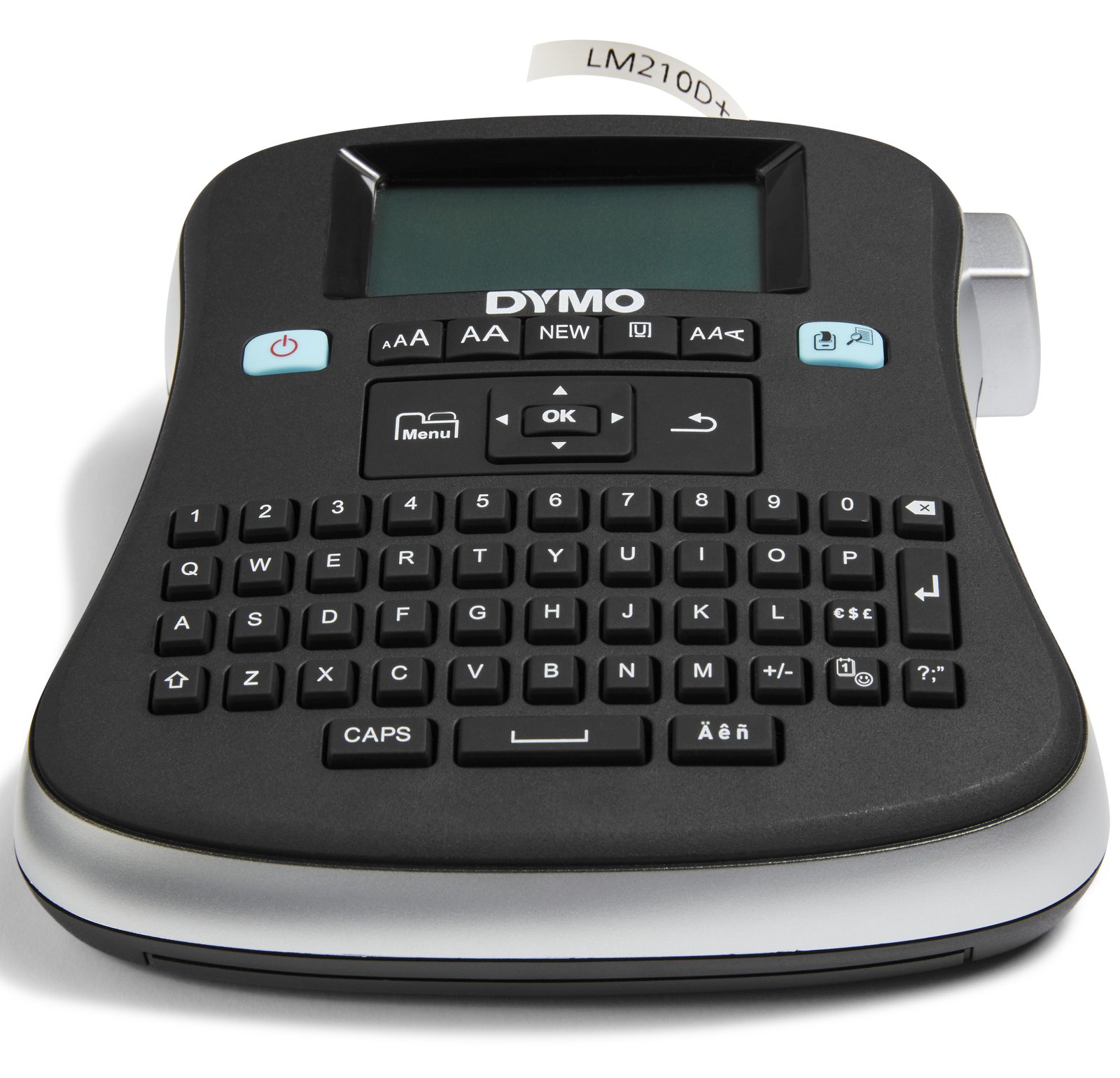 Dymo LabelMANAGER 210D - Beschriftungsgerät - s/w - Thermotransfer - Rolle (1,2 cm) - schwarz, silber QWERTY