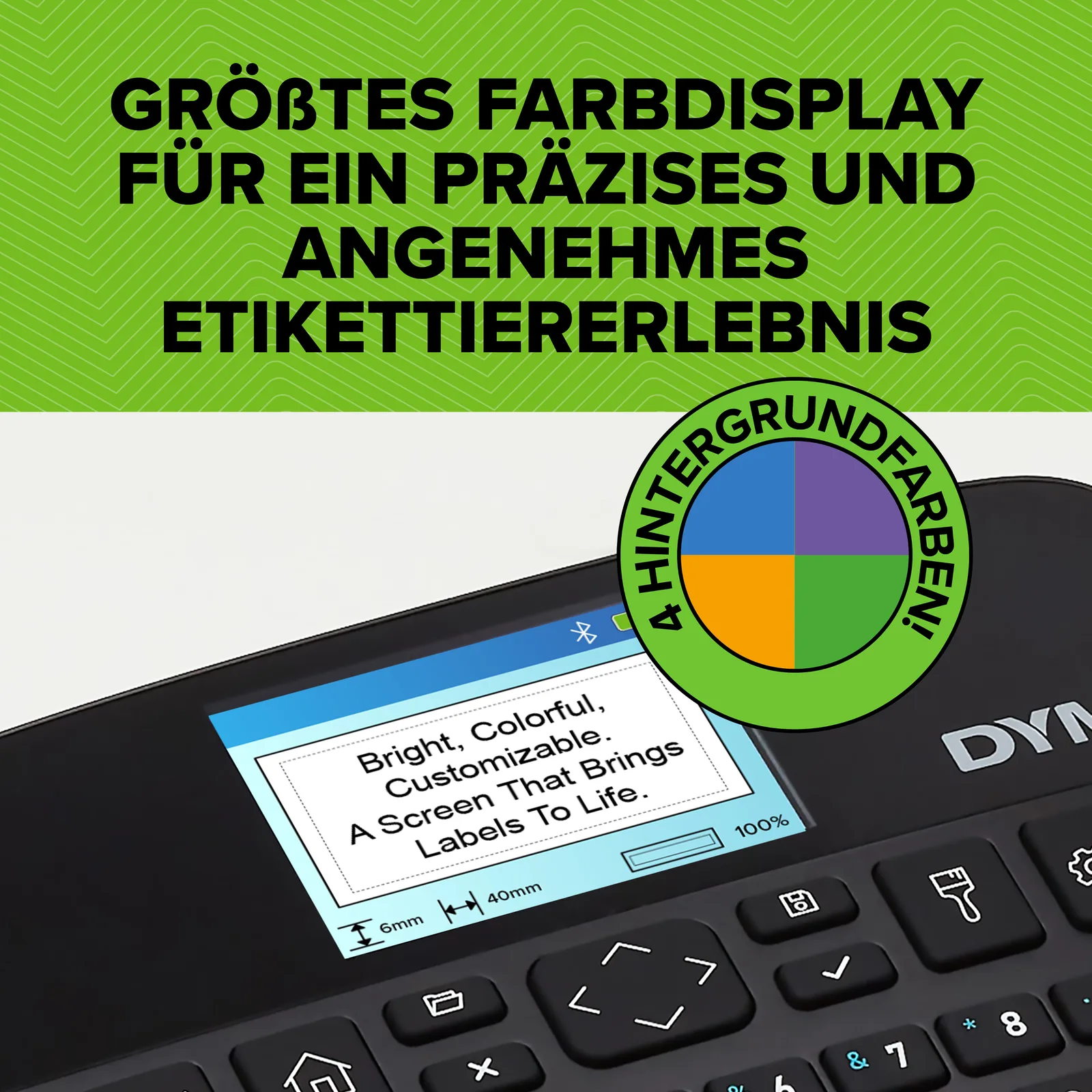 Dymo LabelManager 640 CB Etiketten-Drucker Geeignet für Schriftband: D1 6 mm, 9 mm, 12 mm, 19 mm, 24 mm - Drucker, Ansicht 7