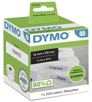 Dymo LabelWriter - Weiß - 50 x 12 mm 220 Etikett(en) (1 Rolle(n) von LumaTech