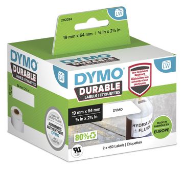 Dymo Permanenter Klebstoff - 64 x 19 mm 900 Etikett(en) (2 Rolle(n) von LumaTech