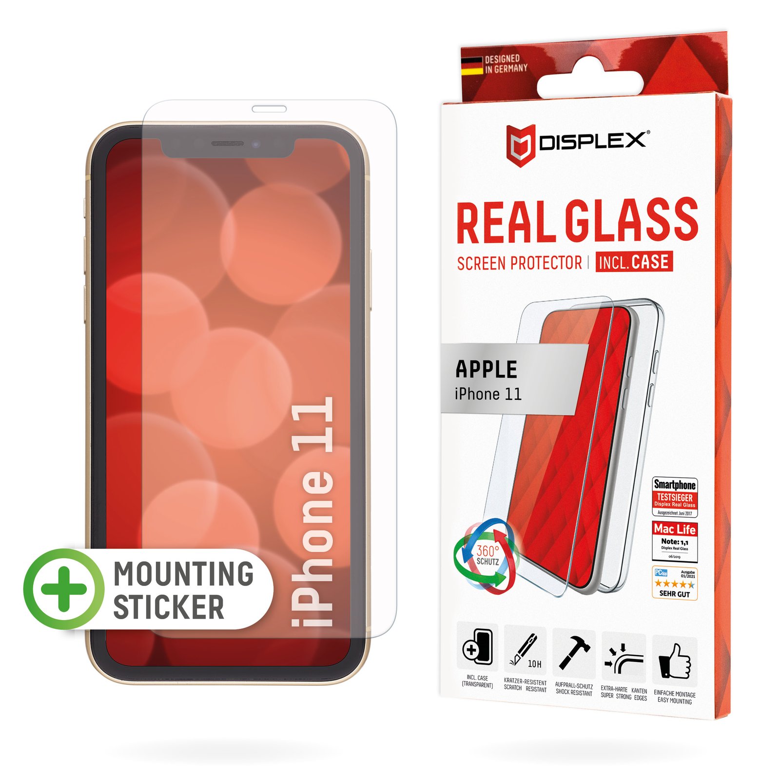 E.V.I. DISPLEX Real Glass - Schutzhülle für Mobiltelefon