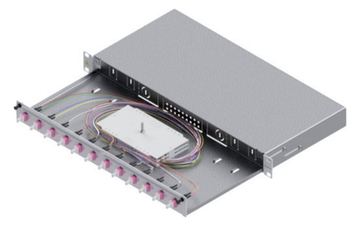 EasyLan LWL-Spleißbox GradeC 19-Zoll 1HE 12 Ports 12x LC-Duplex OS2 - Kabel von LumaTech