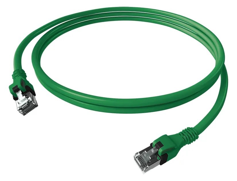 EasyLan saCon DualBoot Patchkabel S/FTP grün 1.00m Kat.6A - FTP - SFTP