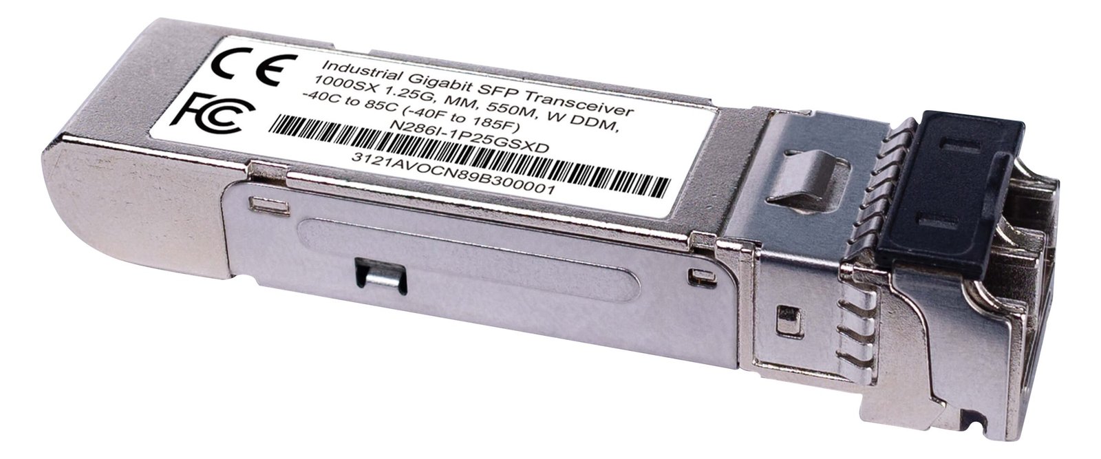 Eaton Tripp Lite Industrial Gigabit SFP Transceiver - 1000Base-SX, Multimode, LC Duplex, DDM, -40° to 85°C, 550 m