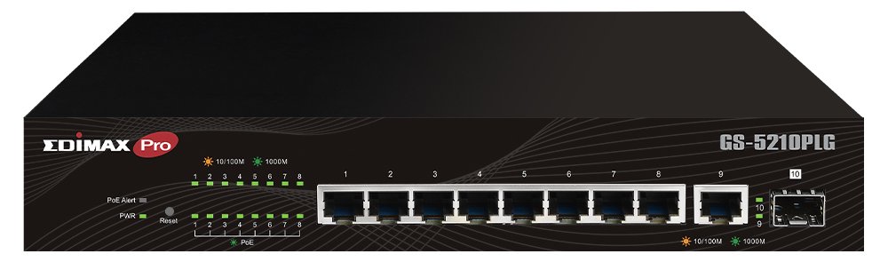 Edimax Pro GS-5210PLG - Switch - Smart - 8 x 10/100/1000 (PoE+)