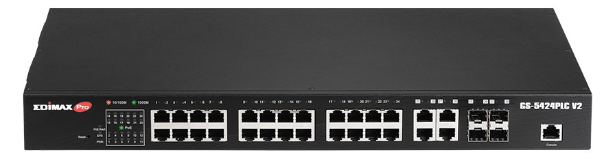 Edimax Pro GS-5424PLC V2 - Switch - Smart - 24 x 10/100/1000 (PoE+)