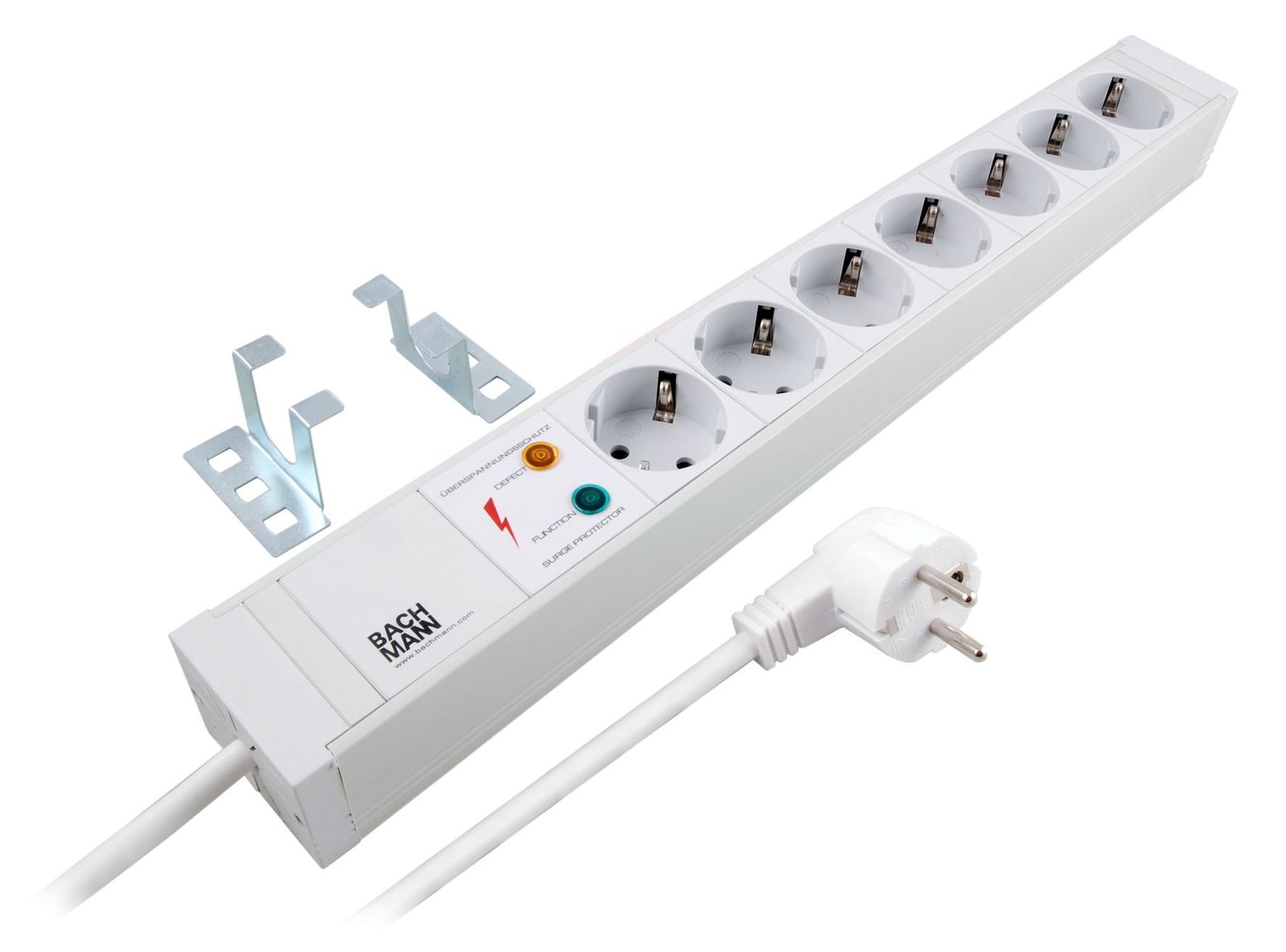 EFB Elektronik - Steckdosenleiste (Rack - einbaufähig) - 250 V - 3600 Watt - Ausgangsanschlüsse: 7 - 1.2U - (19)