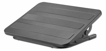 Manhattan Foot Rest, Under-Desk Comfort and Productivity Enhancer, Tilts 300 x 380mm, Rubberised Surface, Black von LumaTech