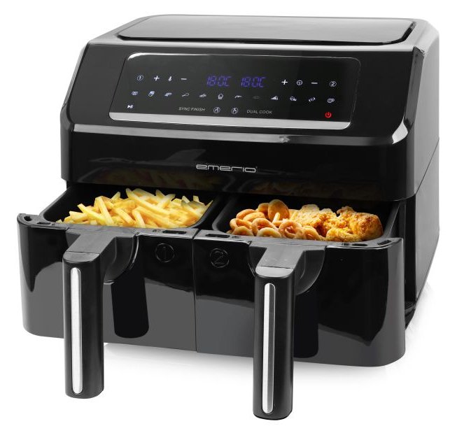 Emerio Smart Fryer AF-130376.1 - Heißluftfritteuse - 7,2 l - 50 °C - 200 °C - 60 min - Doppel