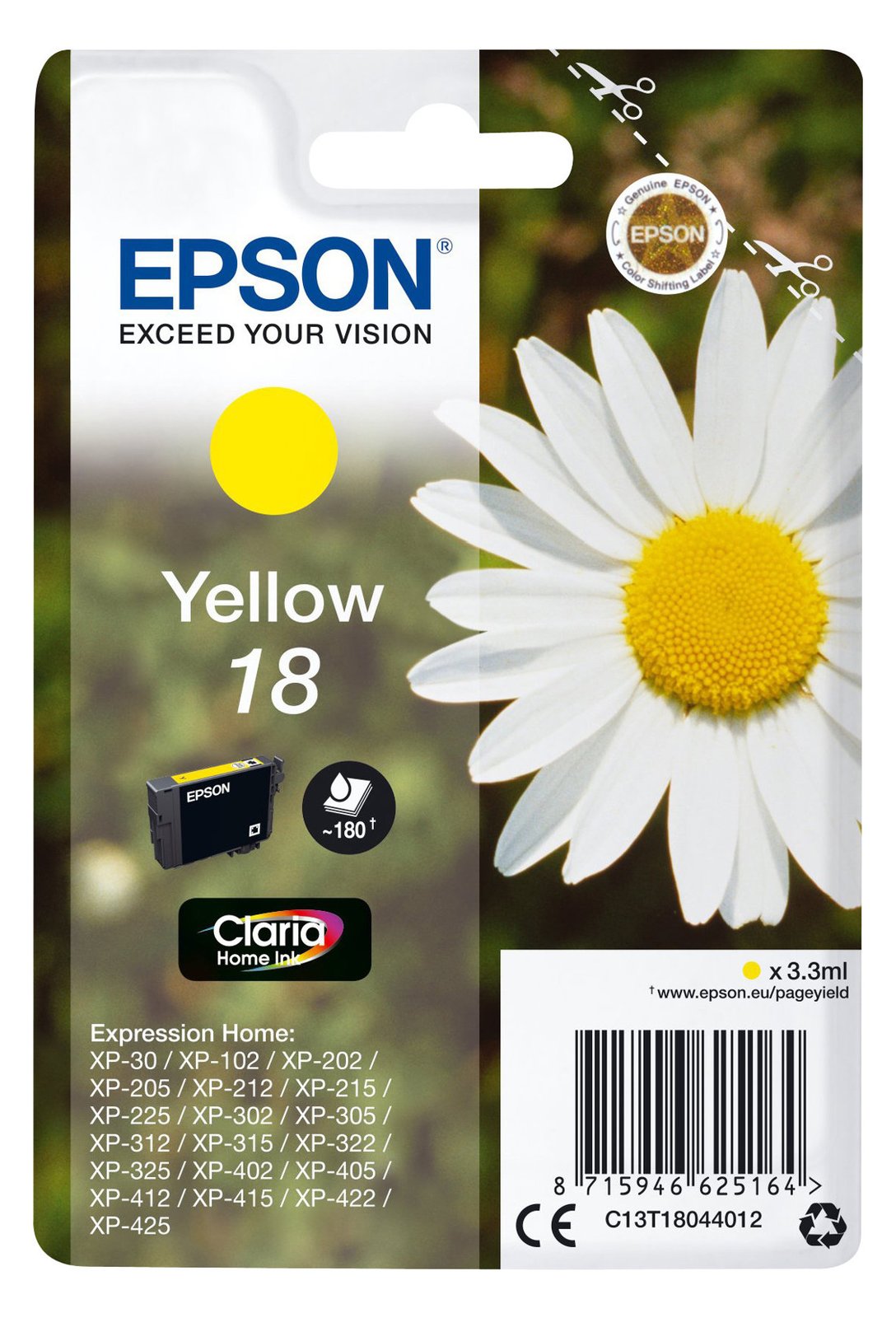 Epson 18 - 3.3 ml - Gelb - Original - Tintenpatrone