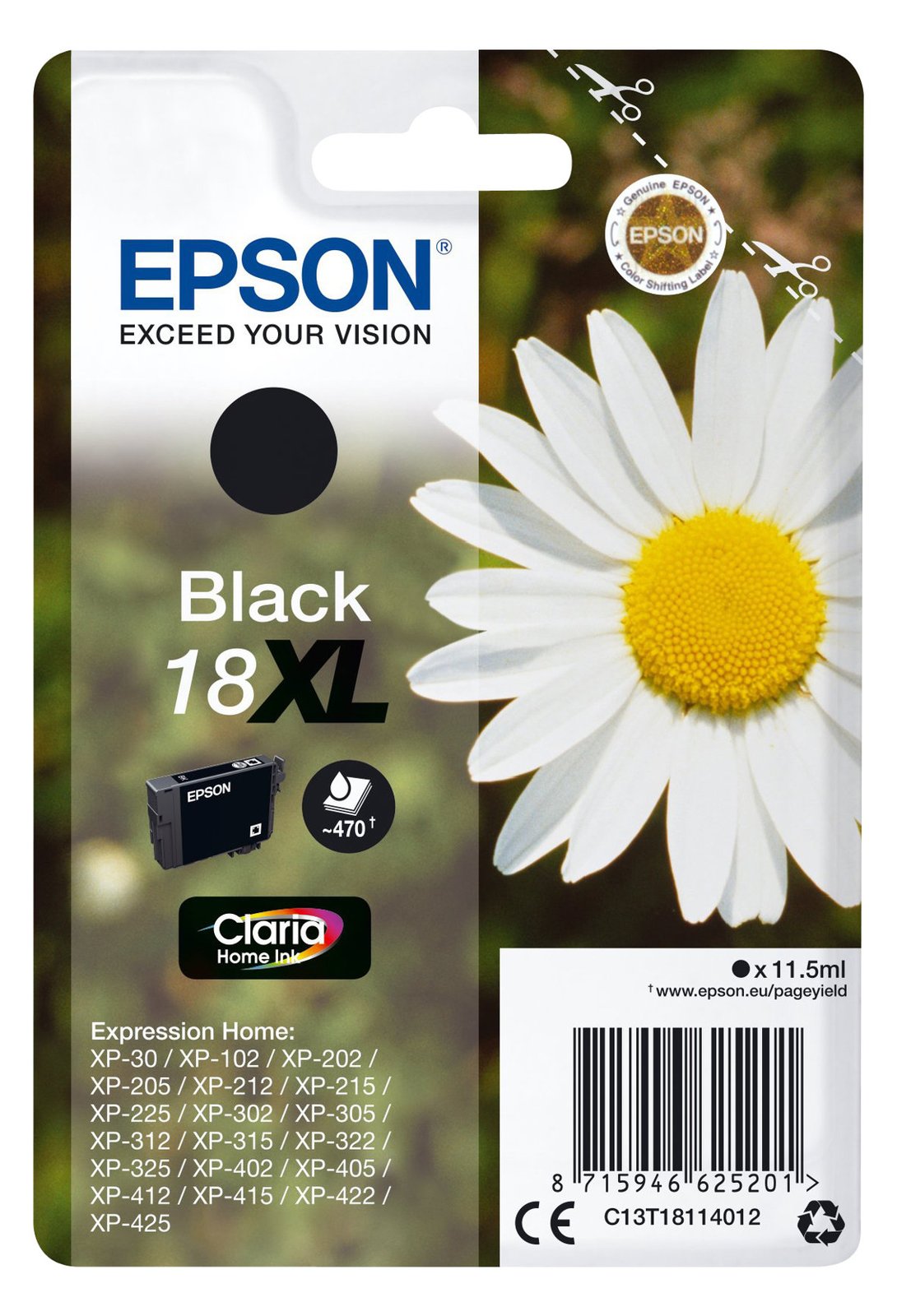 Epson 18XL - 11.5 ml - XL - Schwarz - Original
