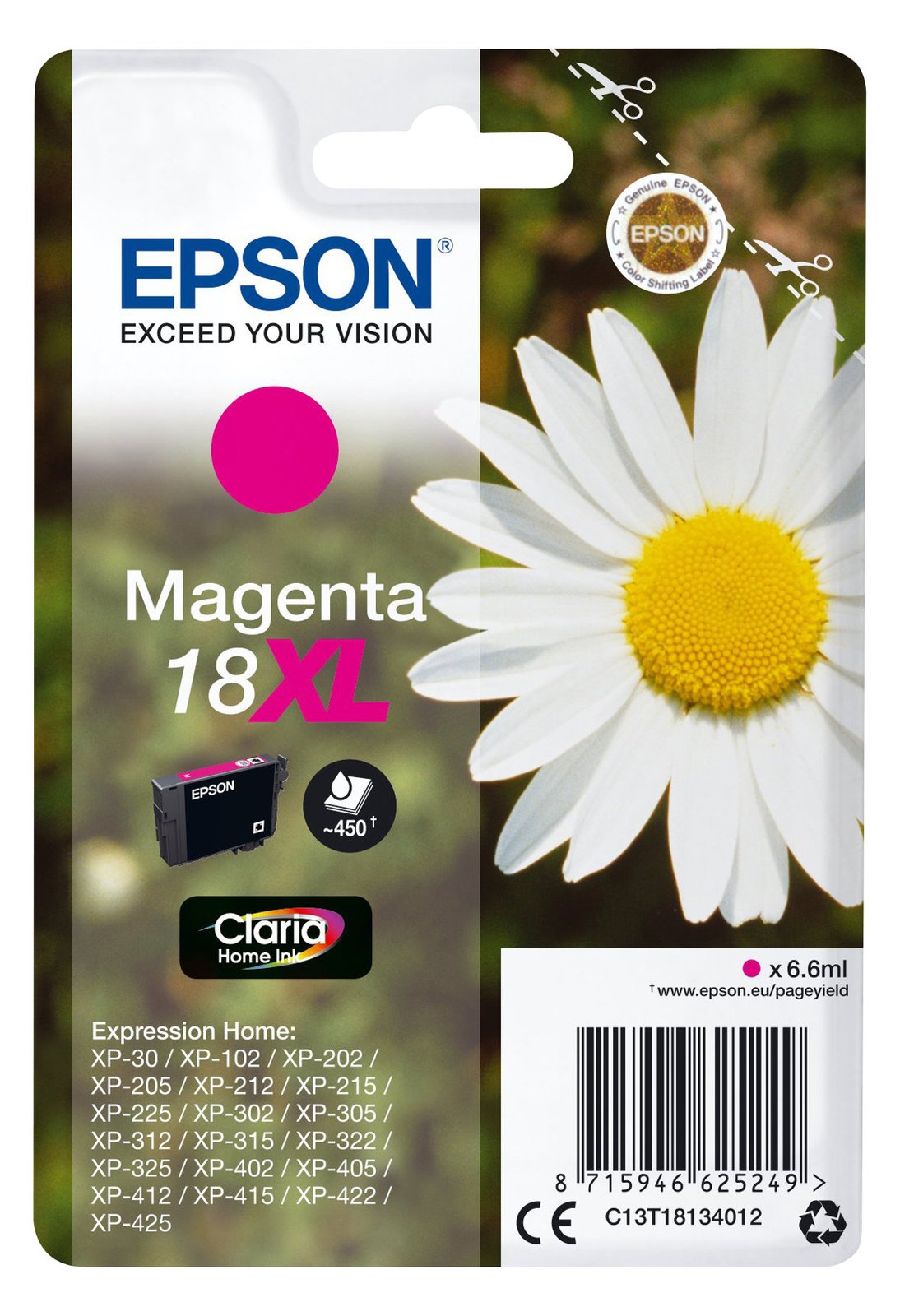 Epson 18XL - 6.6 ml - XL - Magenta - Original